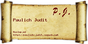 Paulich Judit névjegykártya